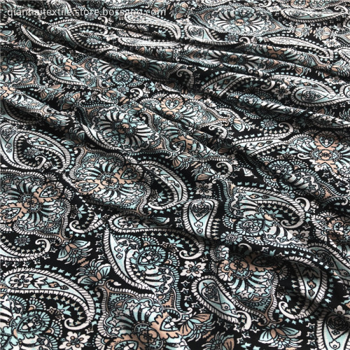 Digital print rayon spandex lycra knitted fabric